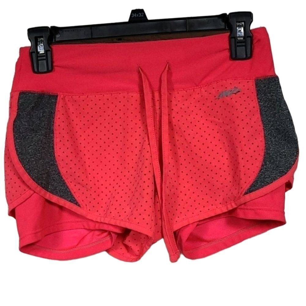 AVIA Flyaway Neon Pink Running Compression Layered Shorts Performance Workout XS